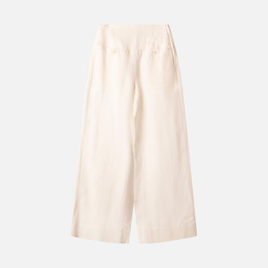 Tela White Cotton/Linen Pants