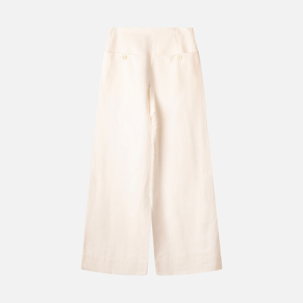Tela White Cotton/Linen Pants