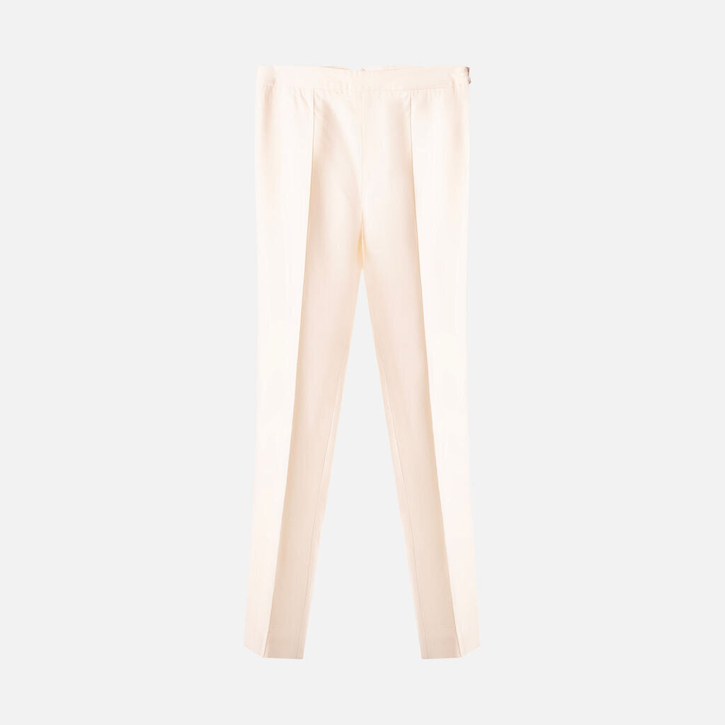 Partow White Slim Trousers