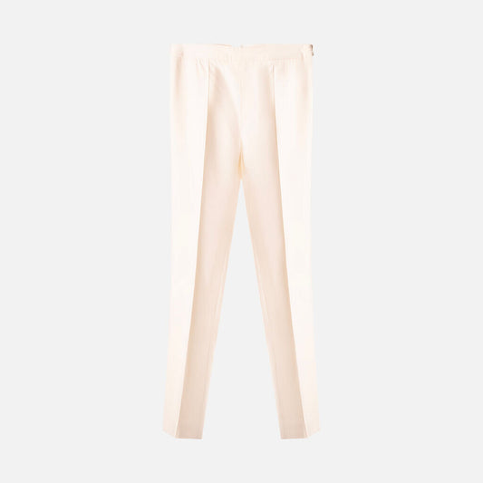 Partow White Slim Trousers
