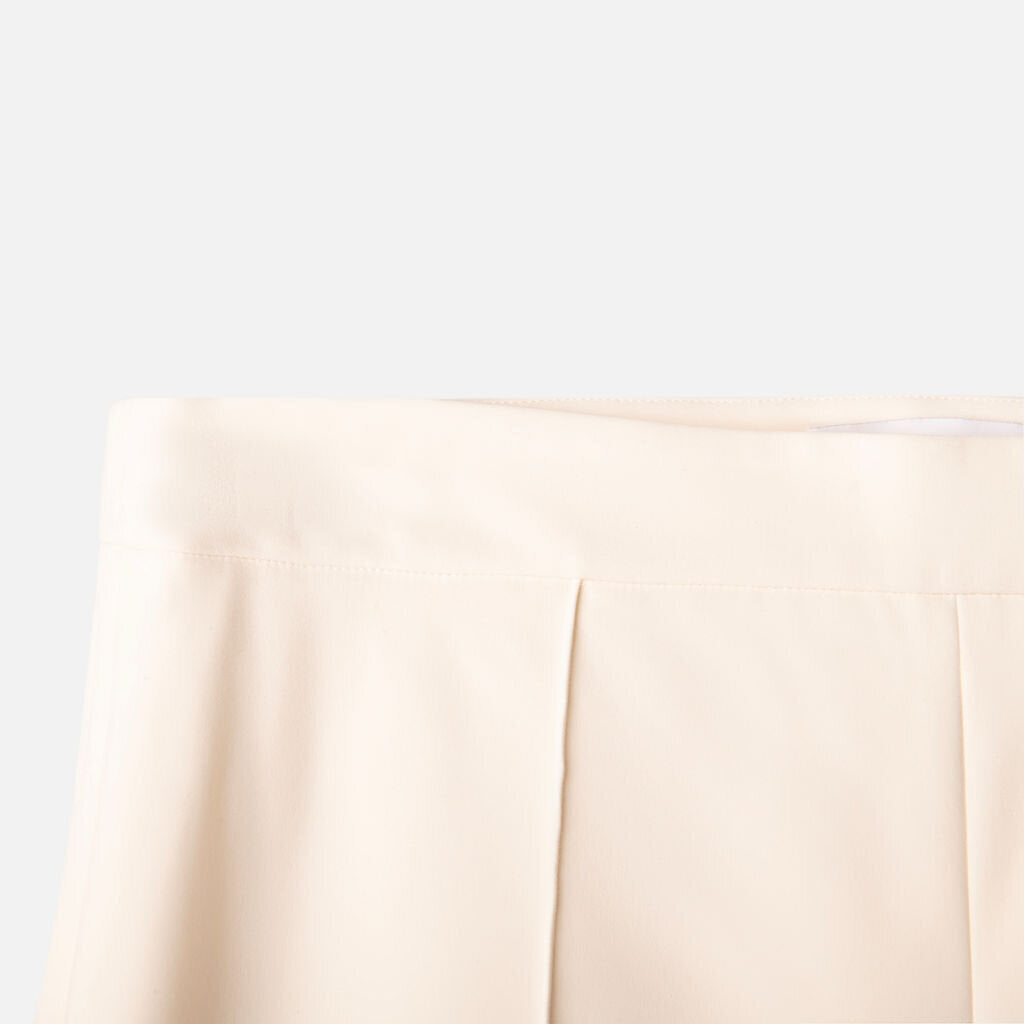 Partow White Cotton Straight Leg Pant