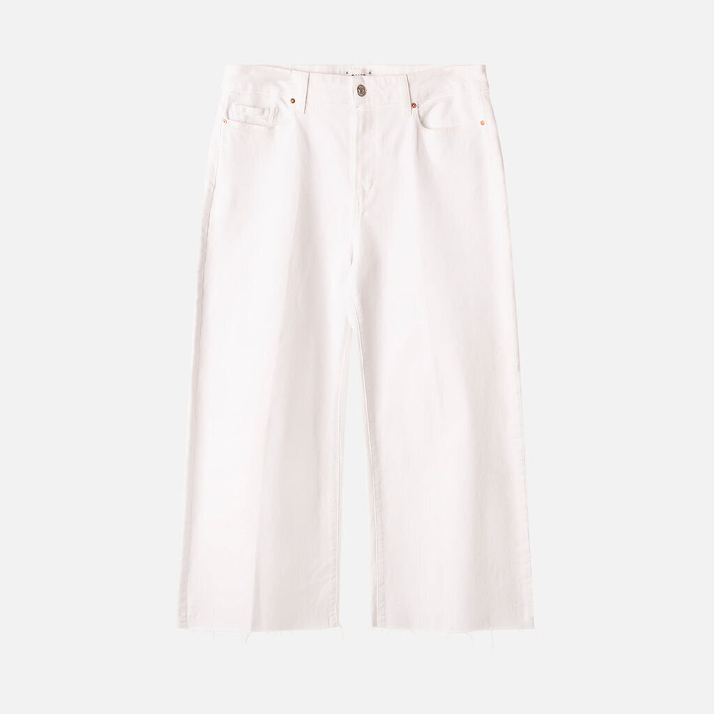 Paige White Wide Leg Capri Jean