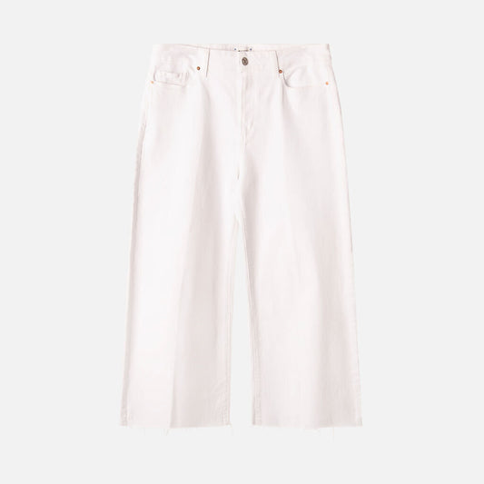 Paige White Wide Leg Capri Jean