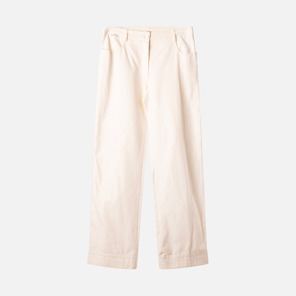Chanel White Straight Leg Pants