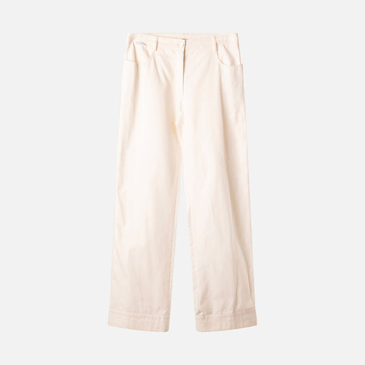 Chanel White Straight Leg Pants