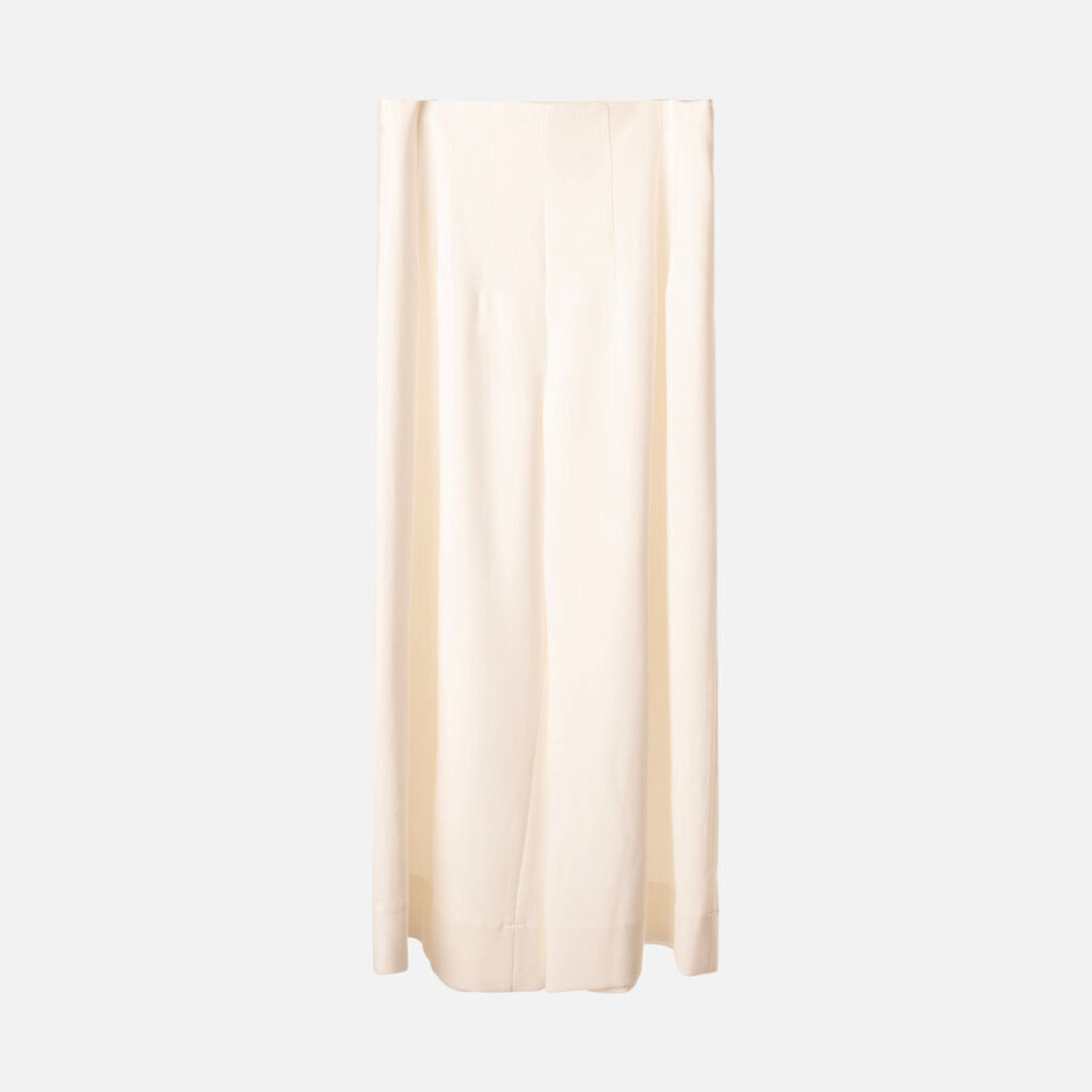Staud White Poly Wide Leg Pant