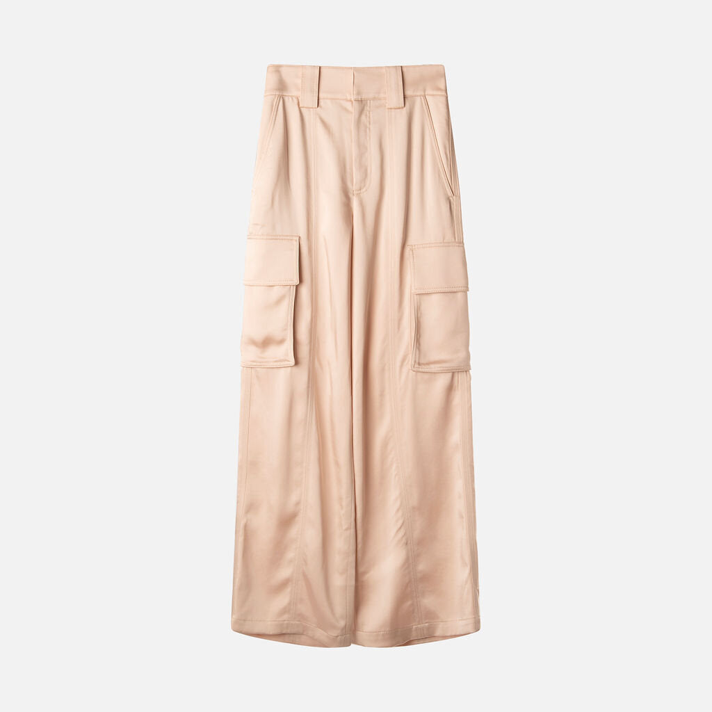 ALC Light Pink Satin Cargo Pants