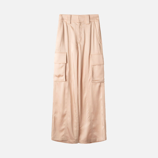 ALC Light Pink Satin Cargo Pants