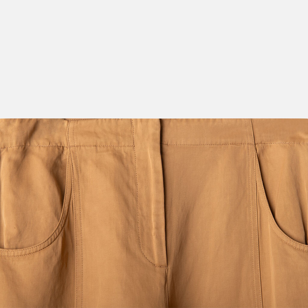 TWP Brown Viscose Blend Wide Leg Pants