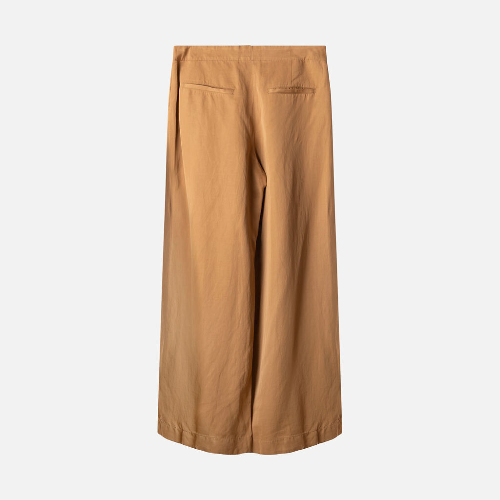 TWP Brown Viscose Blend Wide Leg Pants
