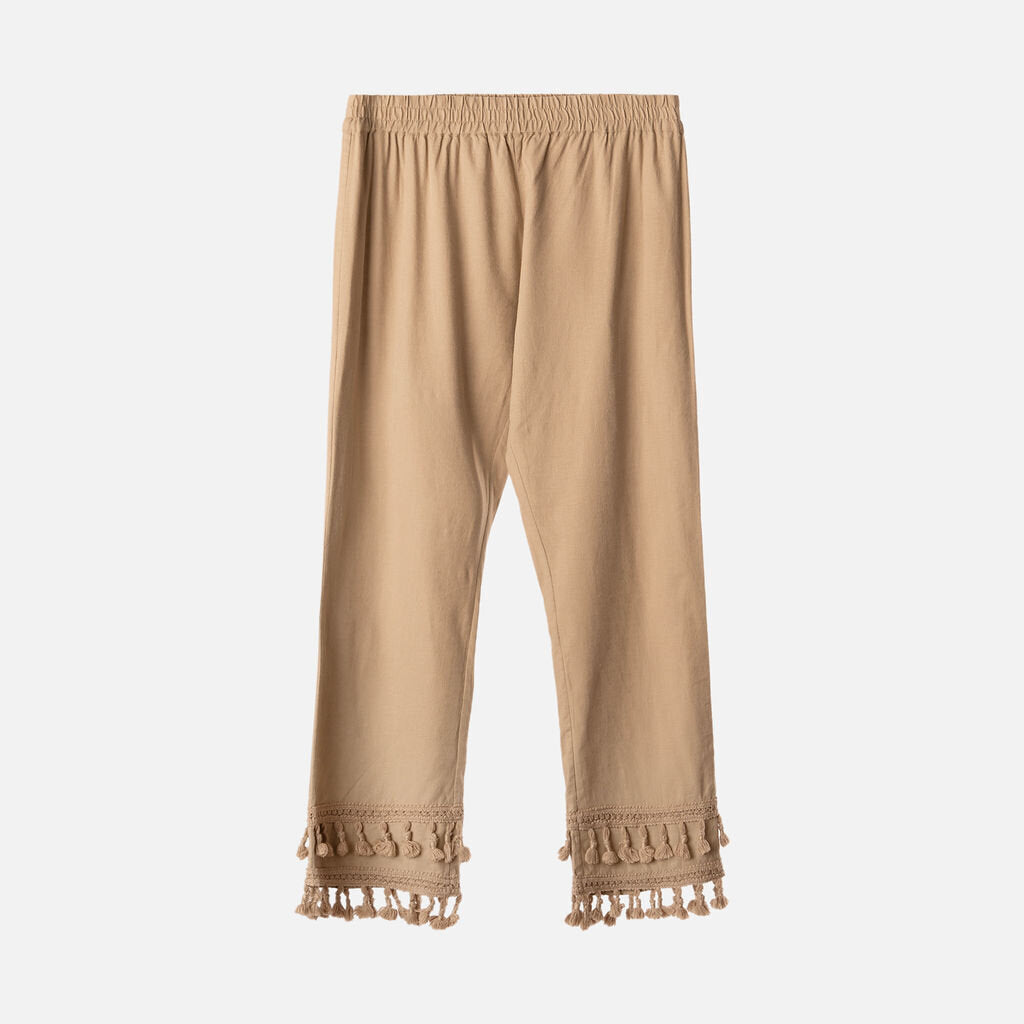 Calypso St Barths Beige Tassel Pants