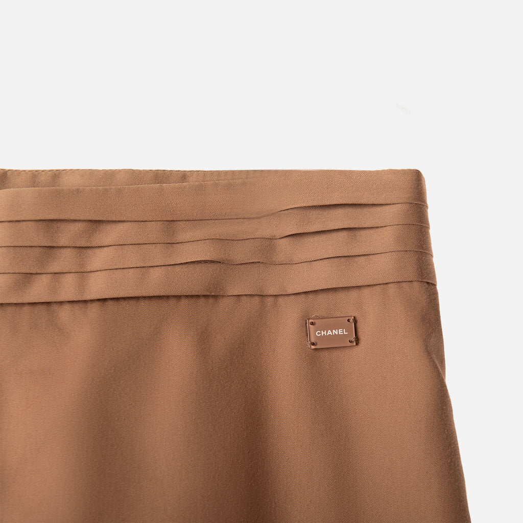 Chanel Brown Cotton Wide Leg Pant