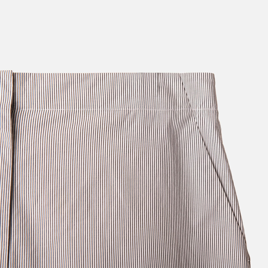 Lafayette 148 B&W Pinstripe Cotton Pant