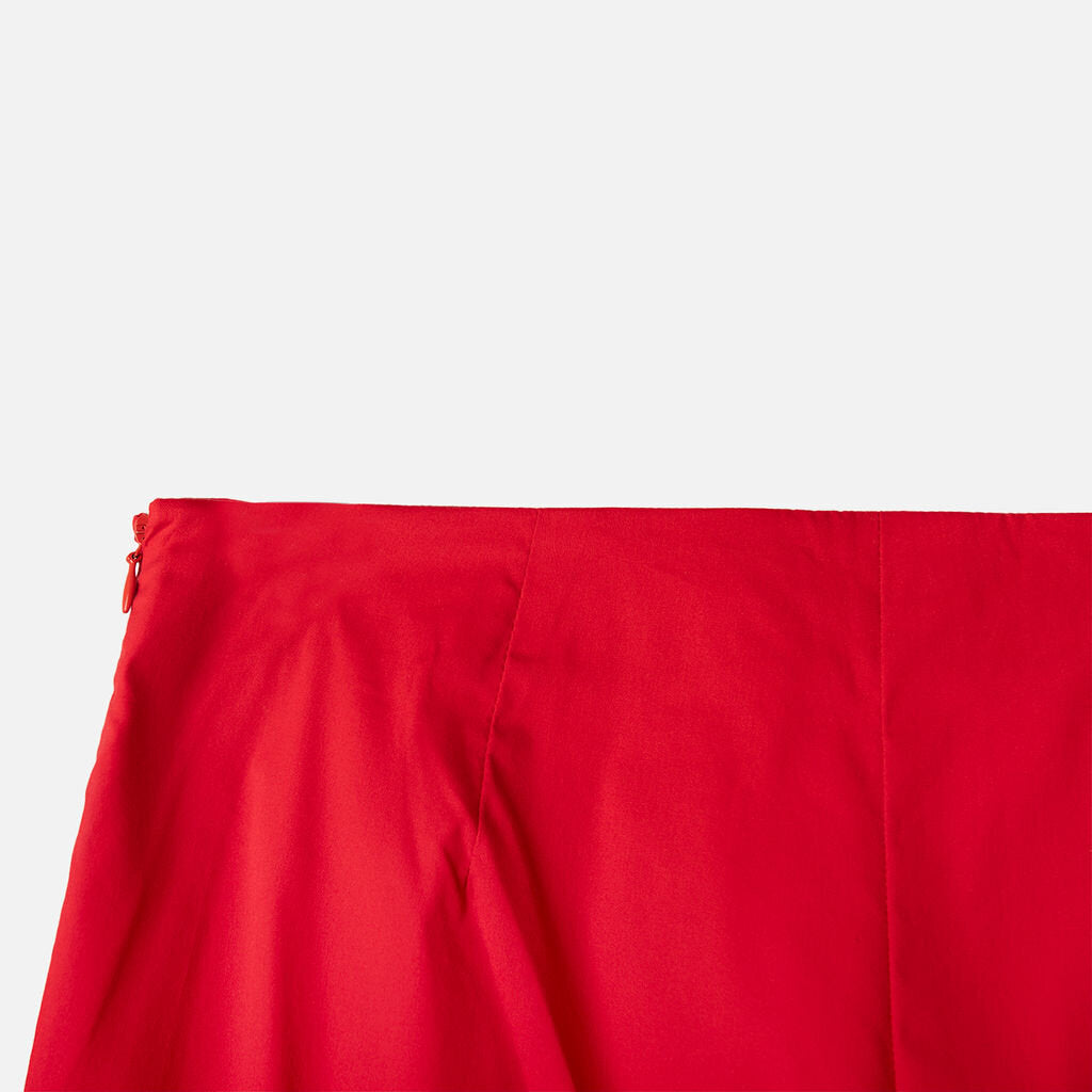 Prada Red Cotton Capri Side Zip Pant