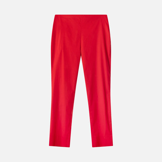 Prada Red Cotton Capri Side Zip Pant