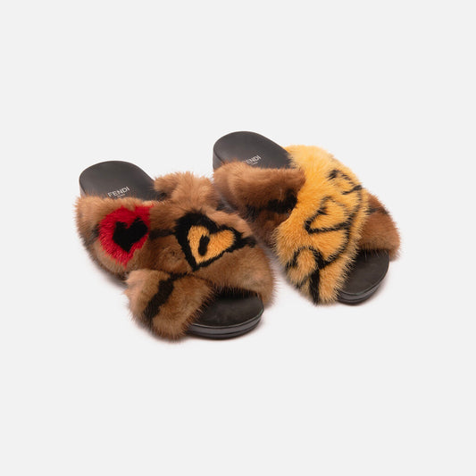 Fendi Mink Fur Slides
