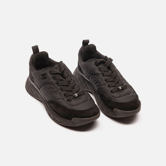 Chanel Black Neoprene Sneakers