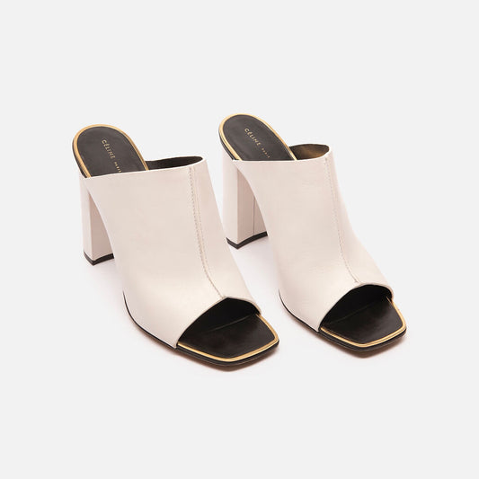 Celine White Sandal Pumps