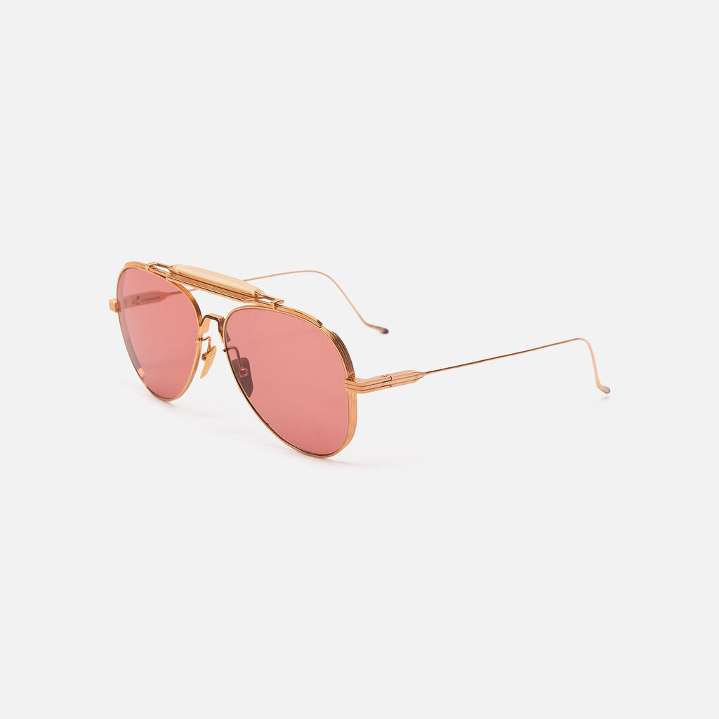 JacquesMarieMage Gold & Pink Aviator Sunglasses