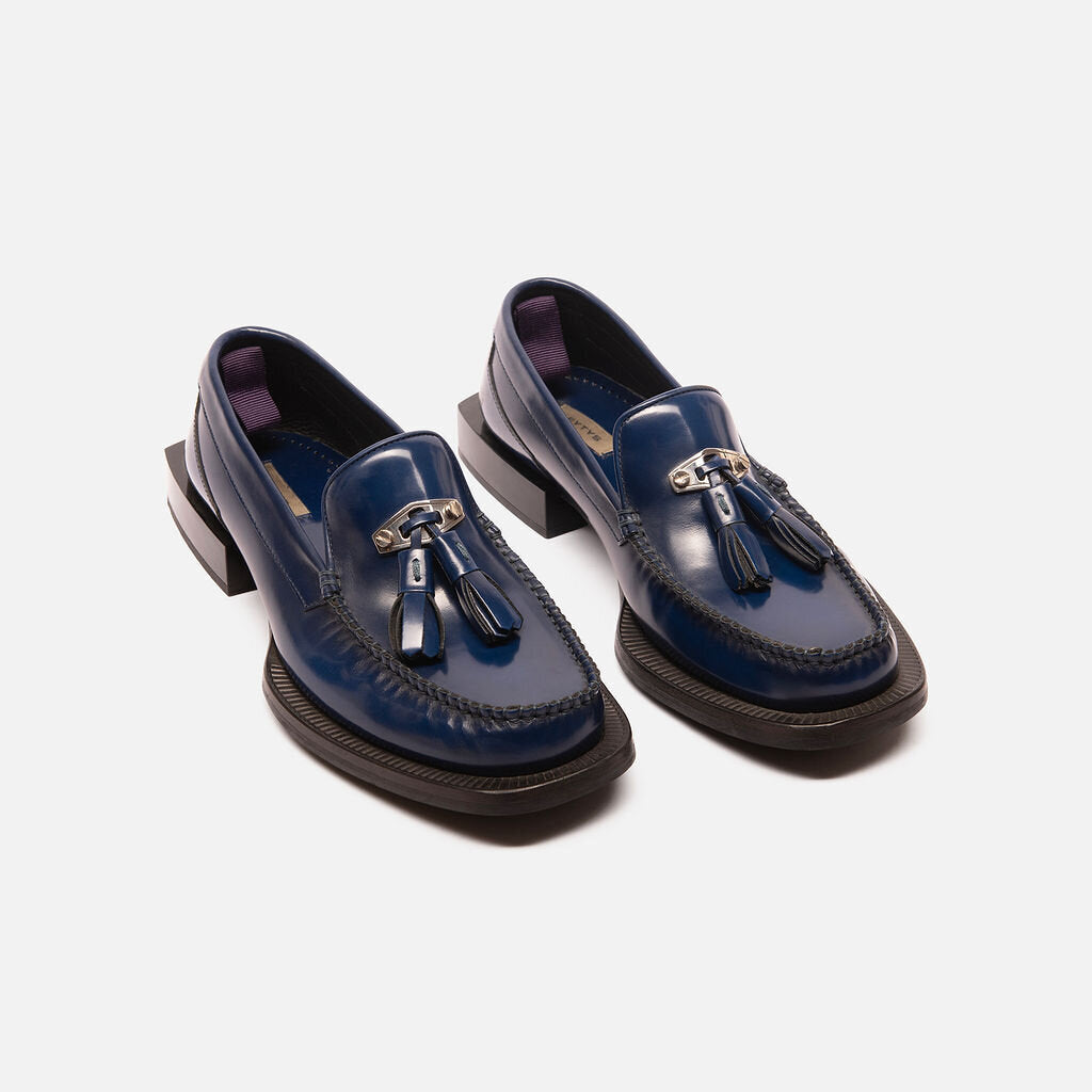 EYTYS Navy Leather Tassel Loafer