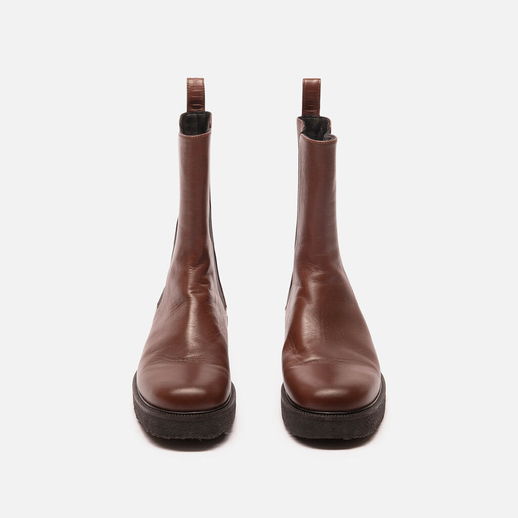 Staud Brown Short Leather Boots