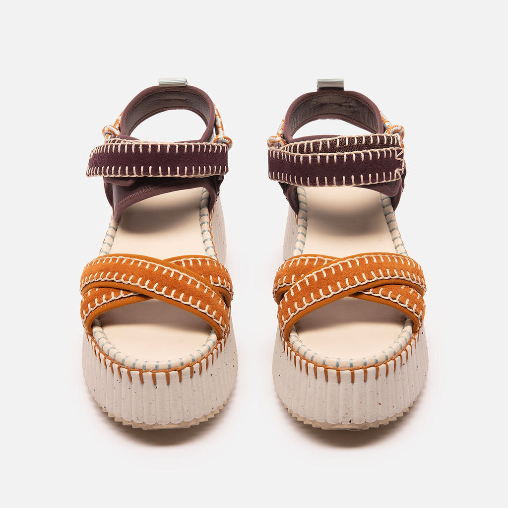 Chloe Orange & Pink Bungie Sandal