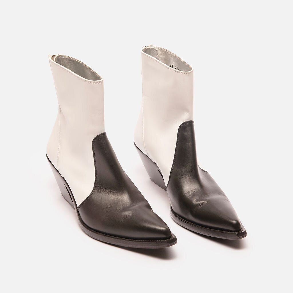 Givenchy B&W Leather Point Toe Boots