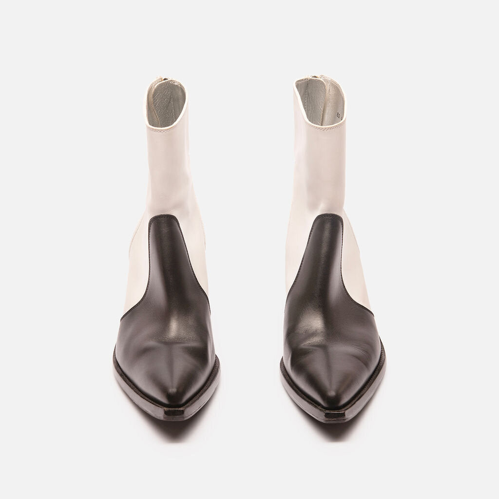Givenchy B&W Leather Point Toe Boots