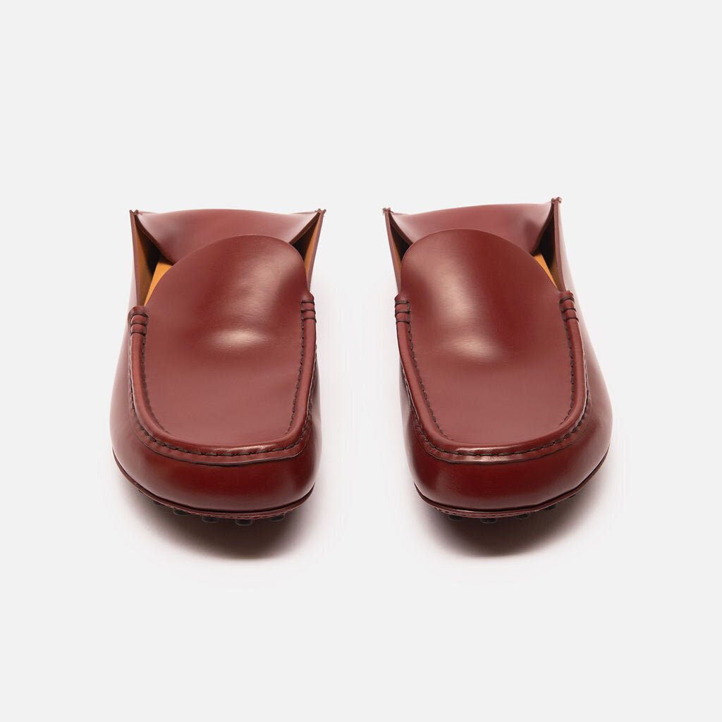 Tod's Reddish Brown Slipper Collapsible Heel