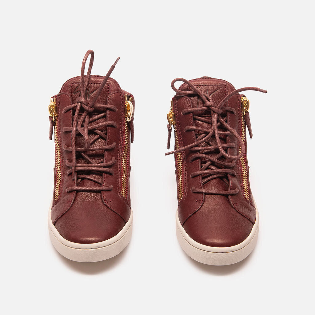 Giuseppe Zanotti Burgundy Leather Sneaker