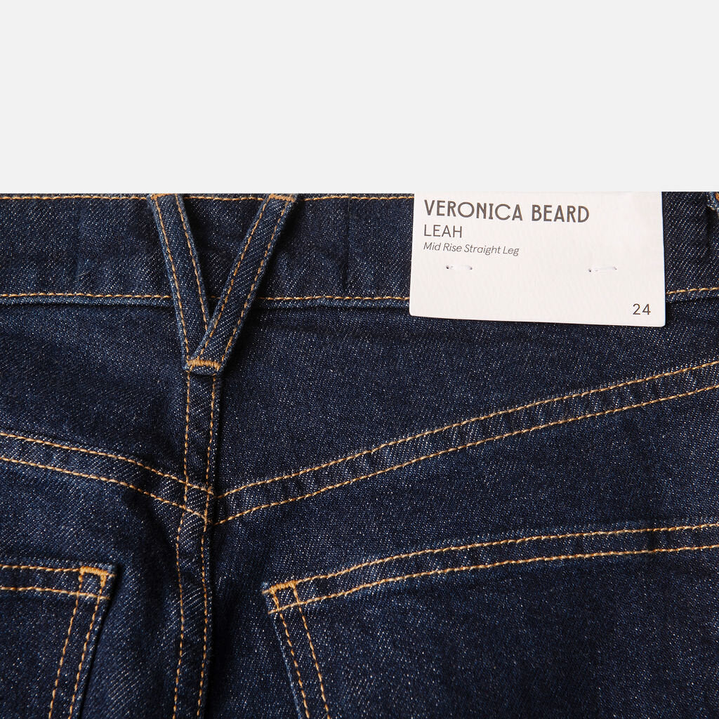 Veronica Beard Indigo Cotton Straight Leg Jeans