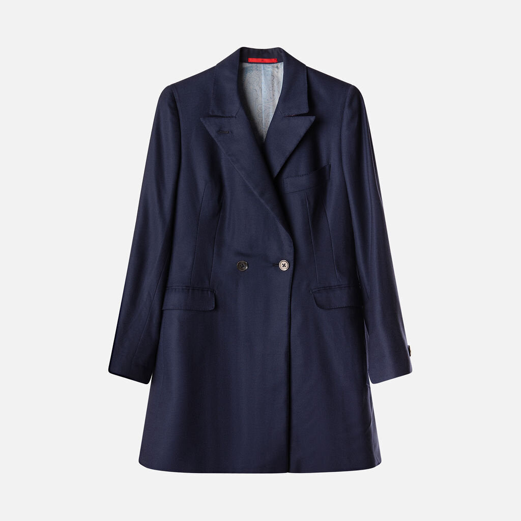 Isaia Navy Cashmere Blazer