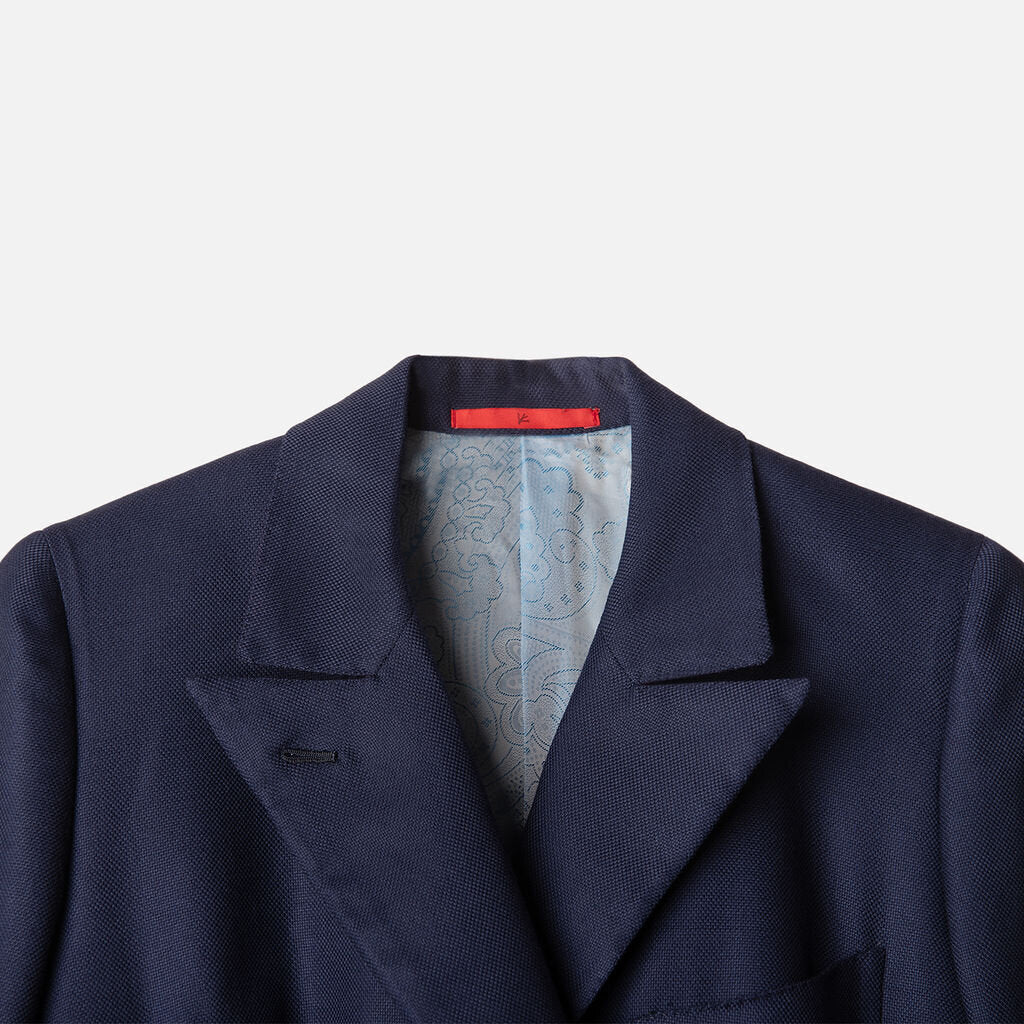 Isaia Navy Cashmere Blazer