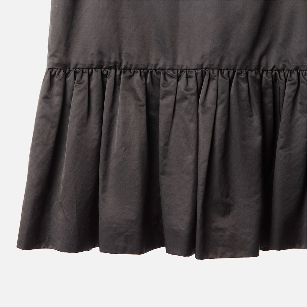 Dries Van Noten Navy Cotton & Poly Midi Skirt