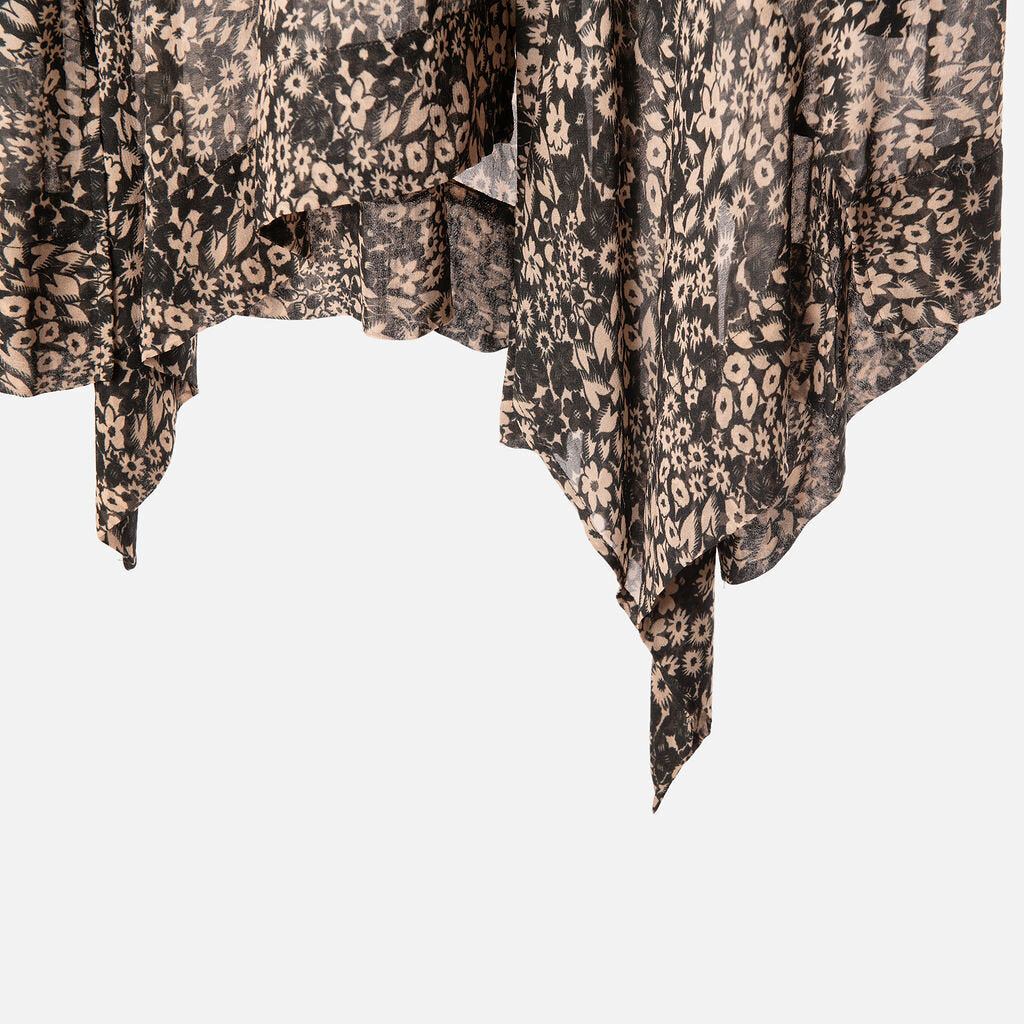 Isabel Marant Etoile Black & Brown Floral Viscose Skirt