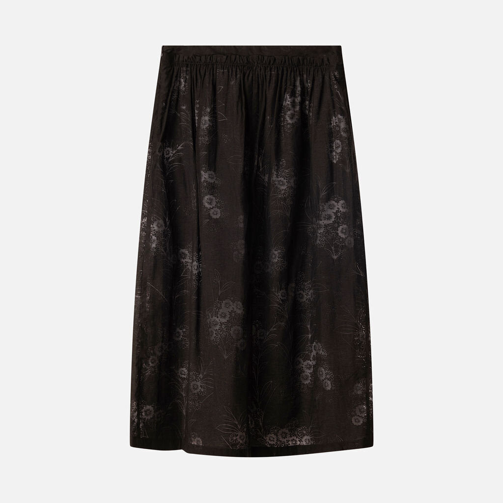 Love Moschino Black Viscose Blend Maxi Skirt