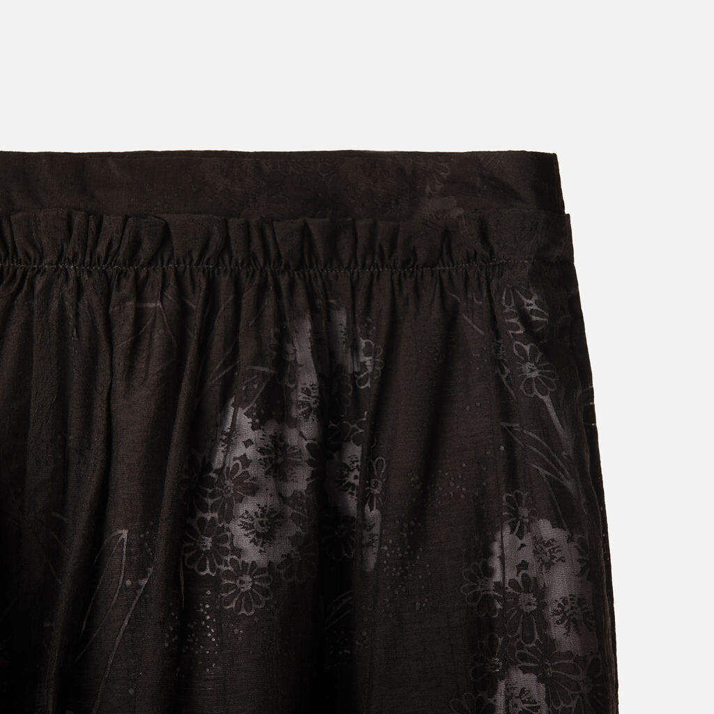 Love Moschino Black Viscose Blend Maxi Skirt