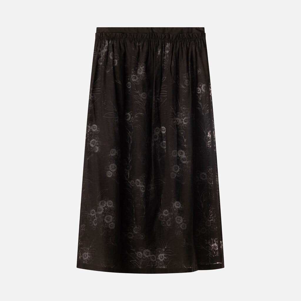 Love Moschino Black Viscose Blend Maxi Skirt
