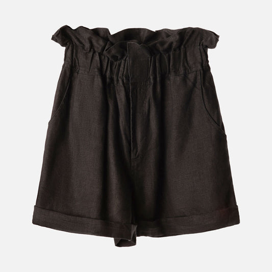 Posse Black Linen Shorts