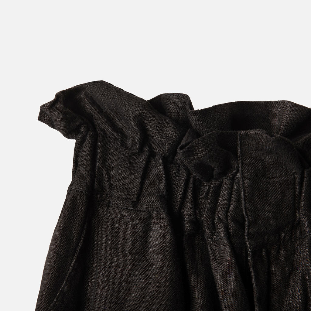 Posse Black Linen Shorts