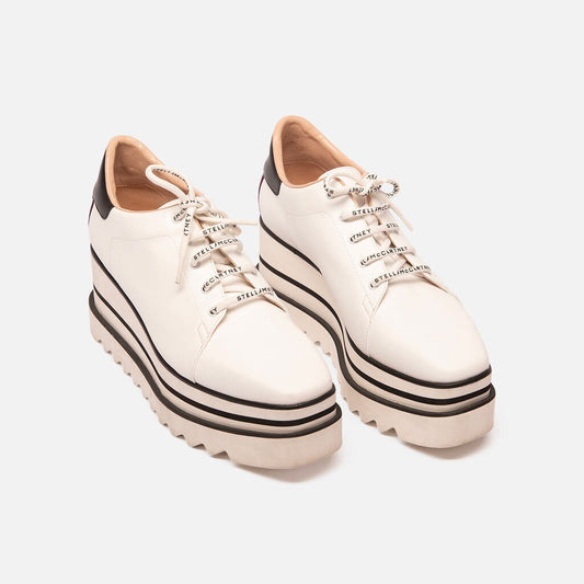 Stella McCartney B&W Leather Platform Sneaker
