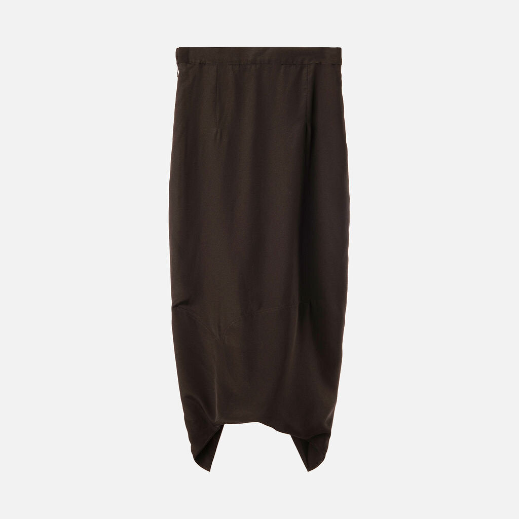 Vivienne Westwood Black Poly Ruched Midi Skirt