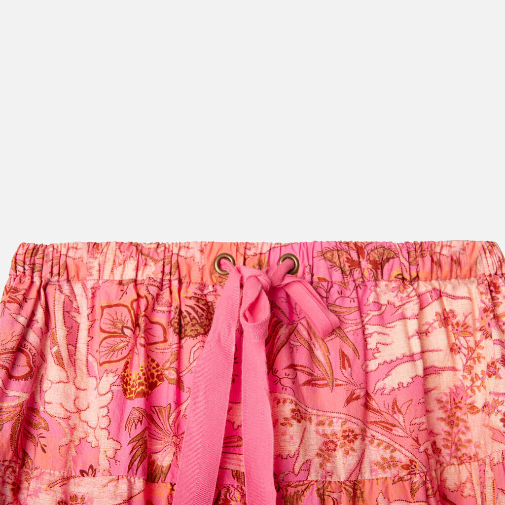 Ulla Johnson Pink Cotton Pattern Skirt