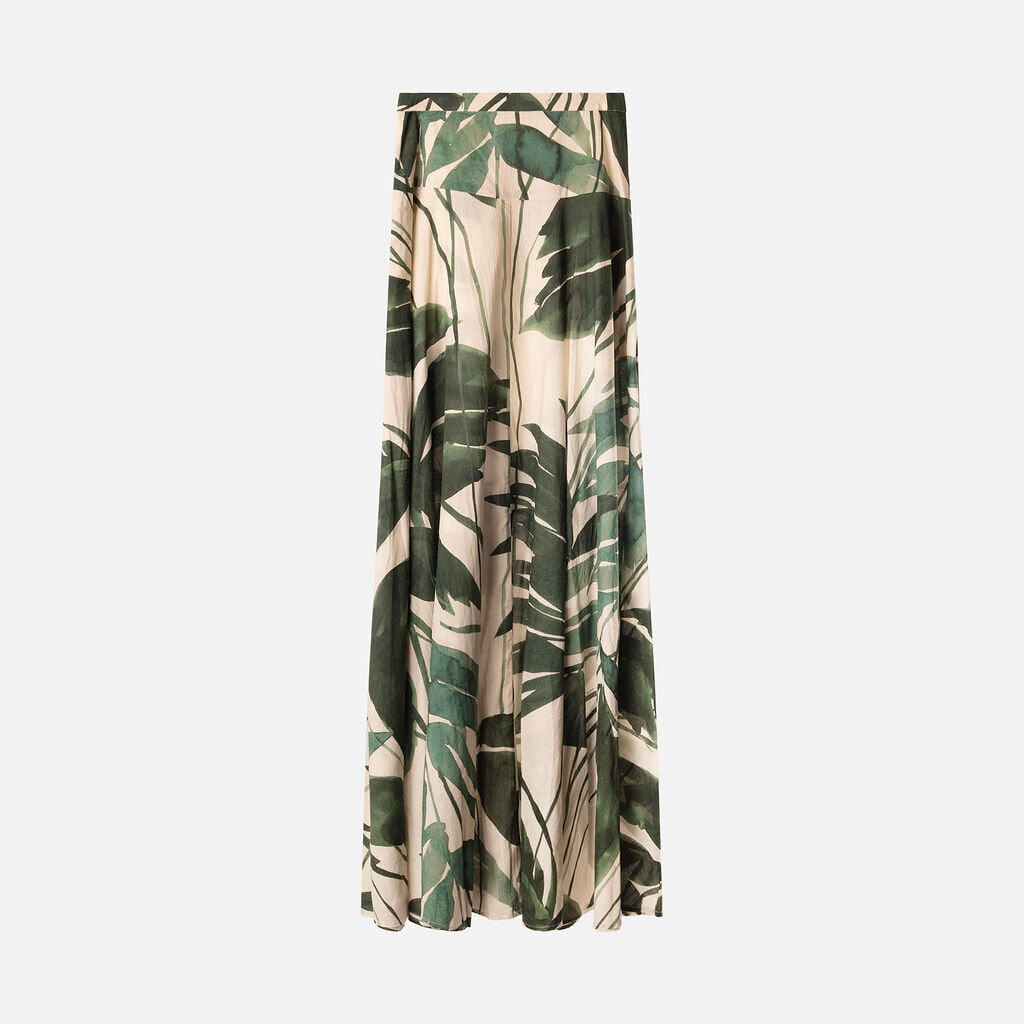 Cara Carra Green Tropical Skirt