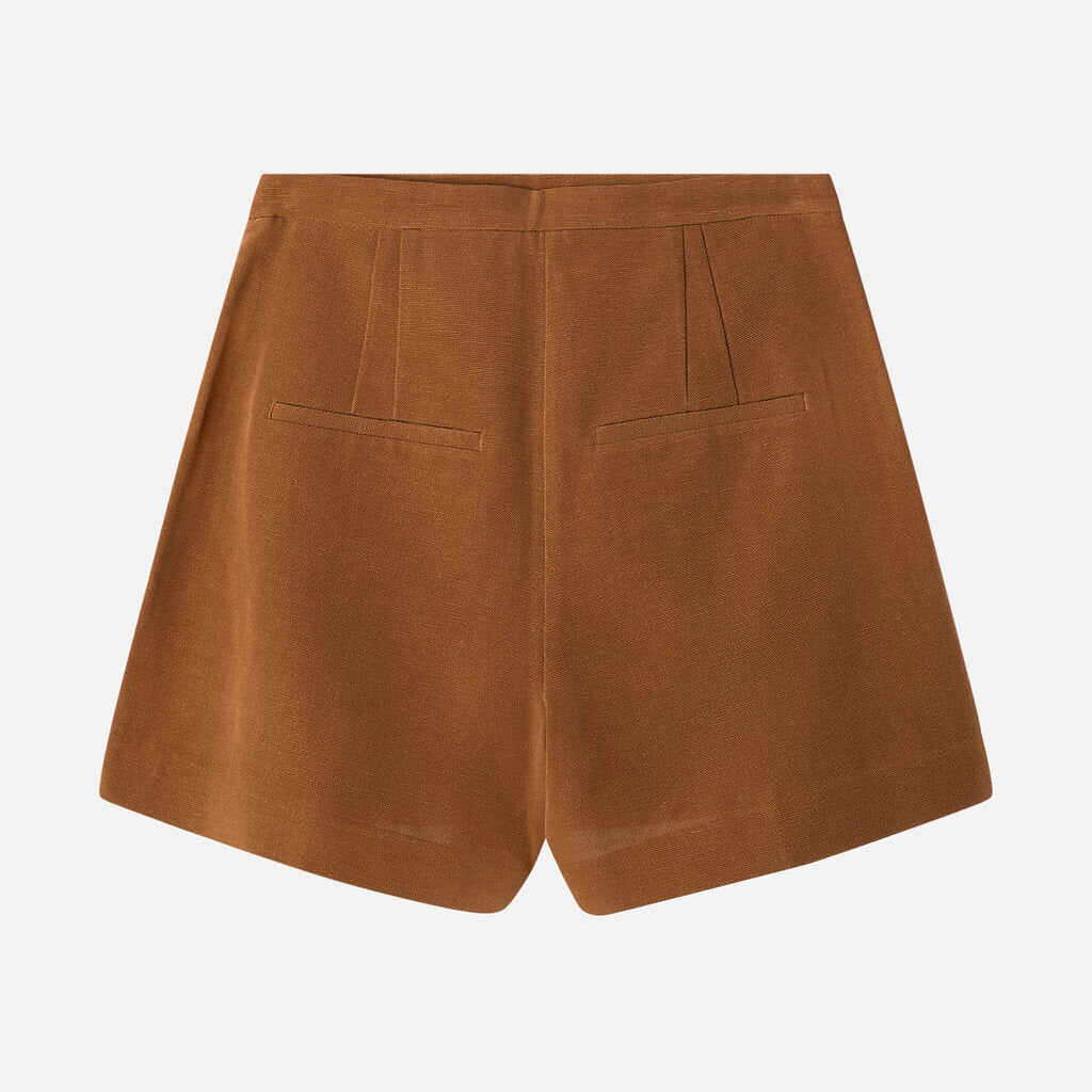 Vince Brown Cotton & Viscose Shorts