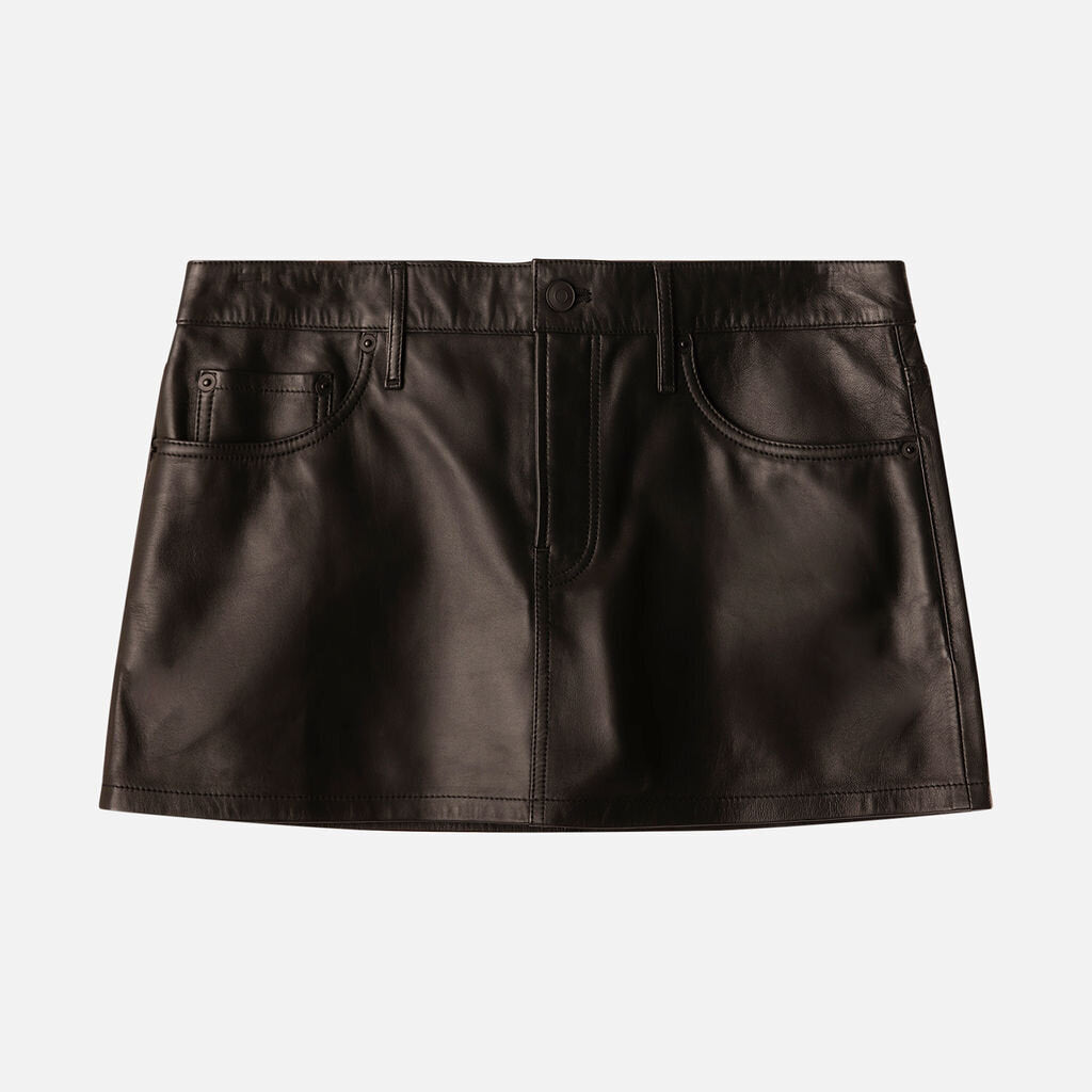 Wardrobe NYC Black Leather Mini Skirt