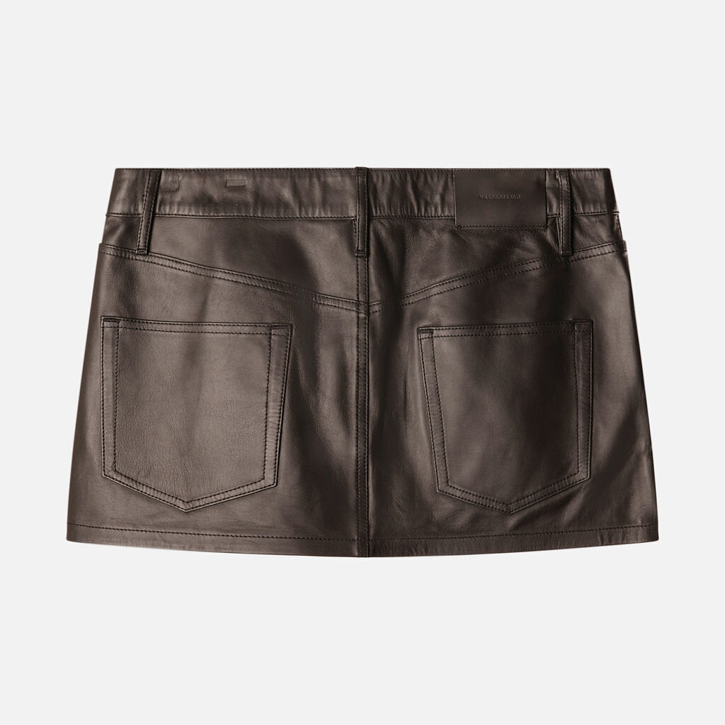 Wardrobe NYC Black Leather Mini Skirt