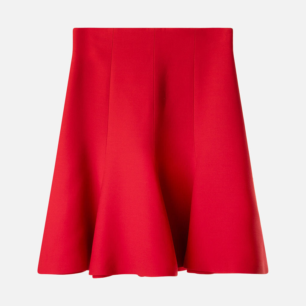 Christian Dior Red Wool & Silk Skirt