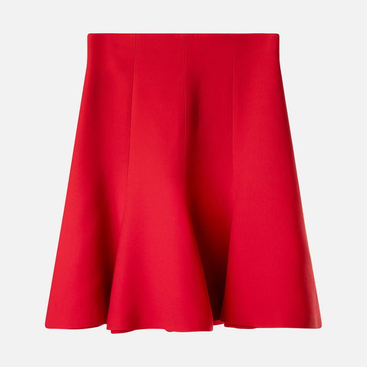 Christian Dior Red Wool & Silk Skirt