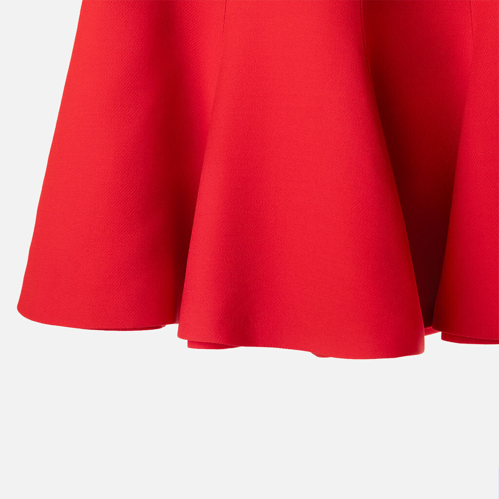 Christian Dior Red Wool & Silk Skirt